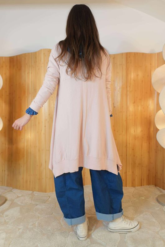 Mabel Dip Side Stretch Fine Knit Rose /30=